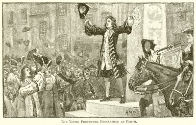The Young Pretender proklamerade i Perth av English School