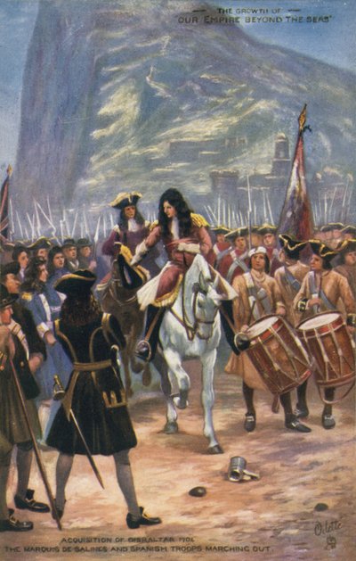 Britternas förvärv av Gibraltar 1704 av English School