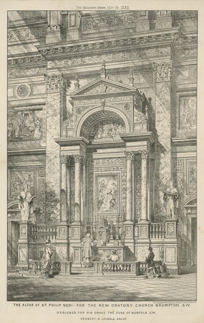 St Philip Neris altare för den nya oratoriska kyrkan av English School