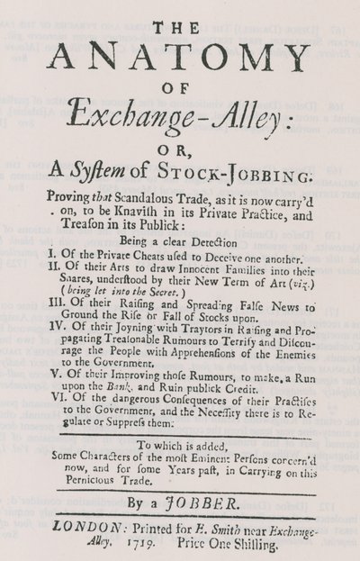 Anatomin i Exchange Alley av English School