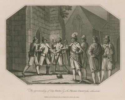 Gripandet av Guy Fawkes av Sir Thomas Knevet och hans skötare av English School