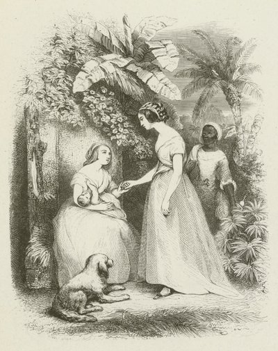 Ankomsten av Madame De La Tour (gravyr) av English School