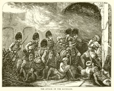 Attacken på Alumbagh (1857) av English School