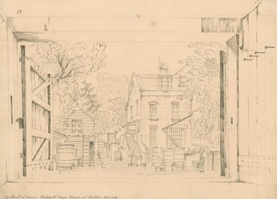 Baksidan av George Gibberts hus i Putney, september 1872 av English School