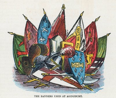 Banderollerna som användes vid Agincourt av English School