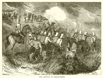 Slaget vid Ferozeshah (1845) av English School