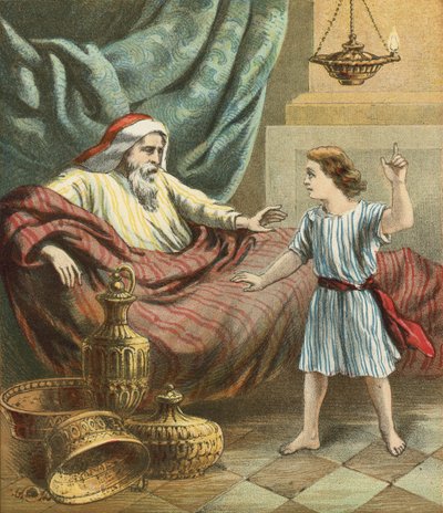 Pojken Samuel med Eli av English School