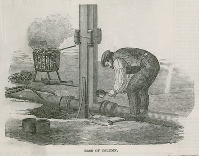 Byggnaden i Hyde Park, London, för den stora utställningen 1851 av English School