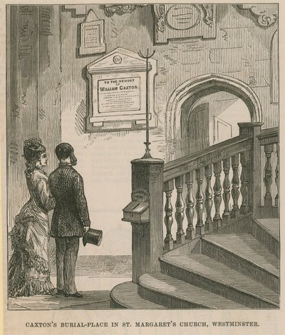 Begravningsplatsen för William Caxton av English School