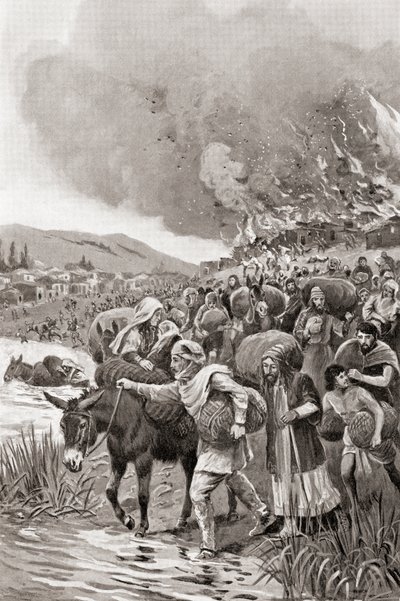 Brännandet av Sardis under den joniska revolten 498 f.Kr., från Hutchinson