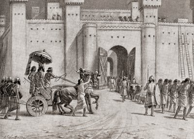 Tiglath-Pileser III:s erövring av Damaskus 732 f.Kr., från Hutchinson