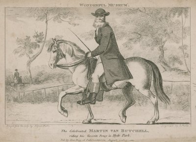 Den hyllade Martin Van Butchell rider på sin favoritponny i Hyde Park av English School
