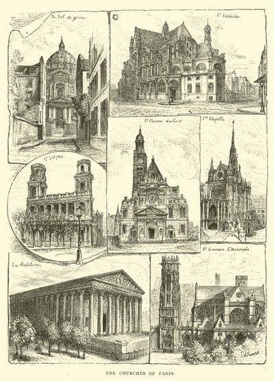 Paris kyrkor av English School