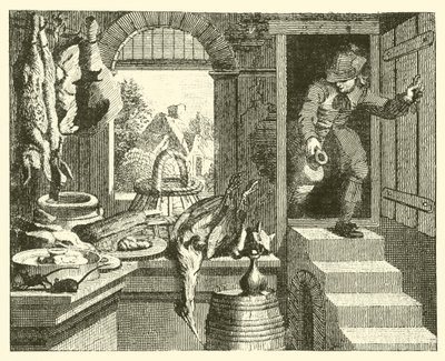 Landmusen och stadsmusen (gravyr) av English School
