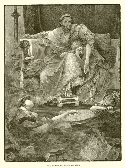 Sardanapalus död av English School