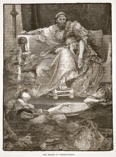 Sardanapalus död av English School