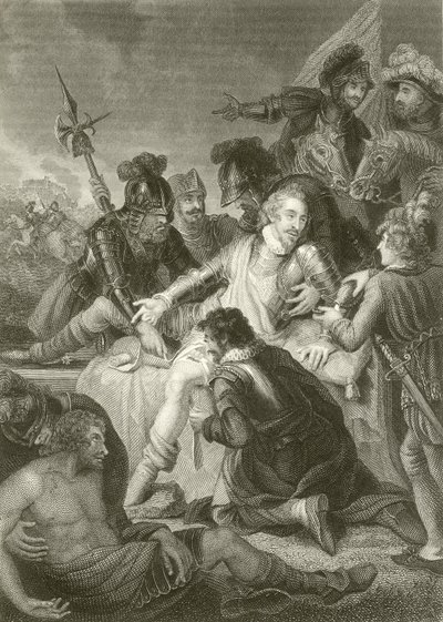 Sir Philip Sidneys död av English School