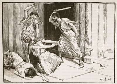 Tiberius Gracchus död (litografi) av English School