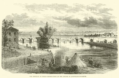 Försvaret av Paris, förstörelse av bron i Joinville-sur-Marne, november 1870 av English School