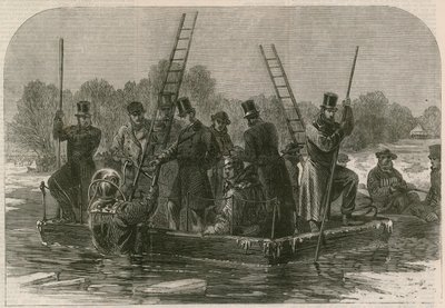 Katastrofen på isen vid Regents Park; Dykare söker efter de döda av English School