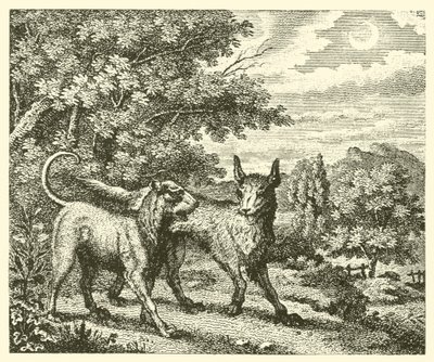 Hunden och vargen (gravyr) av English School
