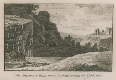 Fallbrunnen nära Knaresborough i Yorkshire av English School