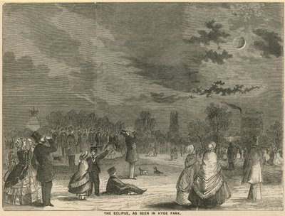 Förmörkelsen, som sett i Hyde Park, London av English School