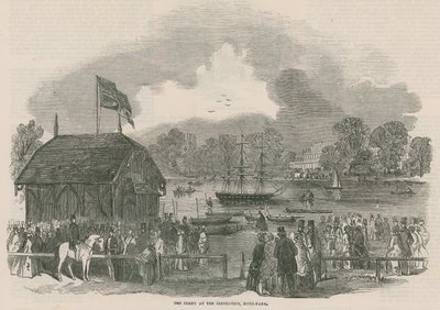 Färjan vid Serpentine, Hyde Park, London av English School