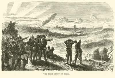 Första åsynen av Paris, september 1870 av English School