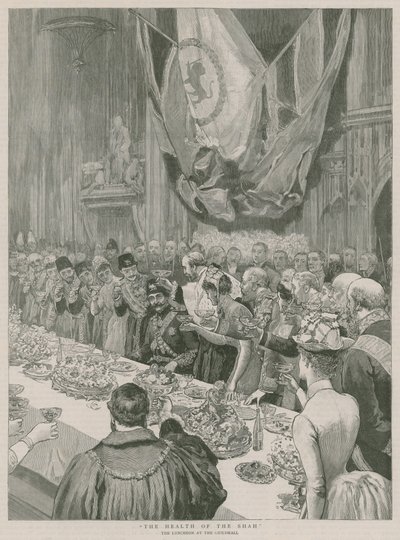 Shahens hälsa; Lunchen i Guildhall, London av English School