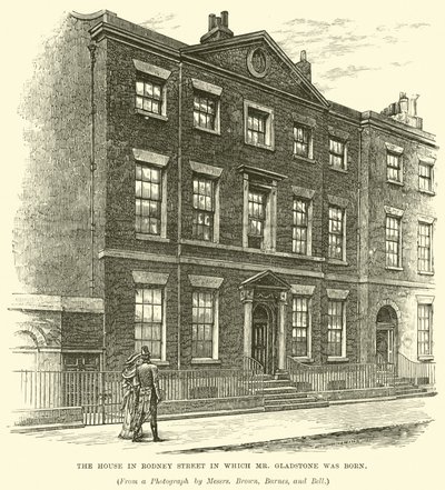 Huset på Rodney Street där Mr Gladstone föddes av English School