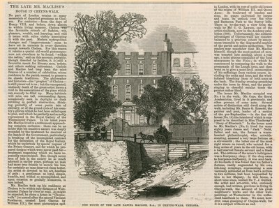 Daniel Maclises hus i Cheyne Walk av English School
