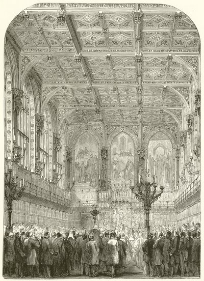 Det inre av House of Lords av English School