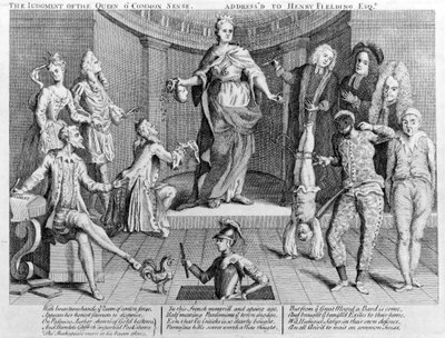 Domen av drottningen o sunt förnuft, adresserad till Henry Fielding Esq., 1736 av English School