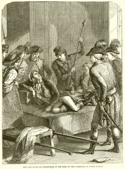 De sista timmarna av Robespierre i hallen för kommittén för allmän säkerhet av English School