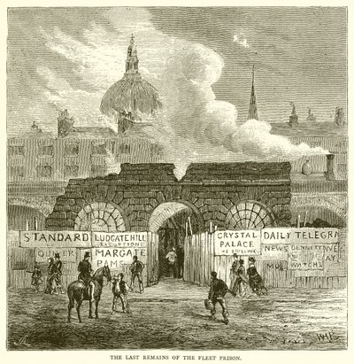De sista resterna av Fleet Prison av English School