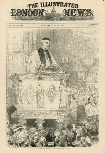 Den bortgångne dekanen Stanley i Westminster Abbey av English School