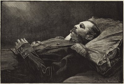 Den framlidne kejsaren Alexander II av Ryssland efter döden av English School