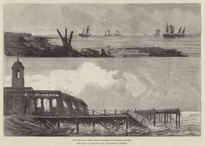 The late Gale at Margate (gravyr) av English School