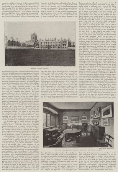 Den bortgångne Lord Randolph Churchill (gravyr) av English School