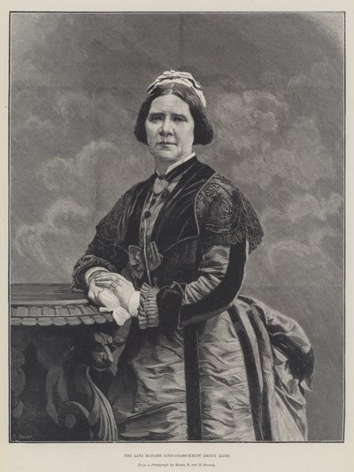 Framlidna Madame Lind-Goldschmidt, Jenny Lind (gravyr) av English School