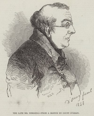 Den bortgångne herr Disraeli (gravyr) av English School
