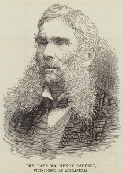 Den bortgångne Mr Henry Calvert, vicekonsul i Alexandria (gravyr) av English School