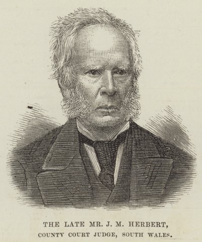 Den framlidne Mr J M Herbert, County Court Judge, South Wales (gravyr) av English School