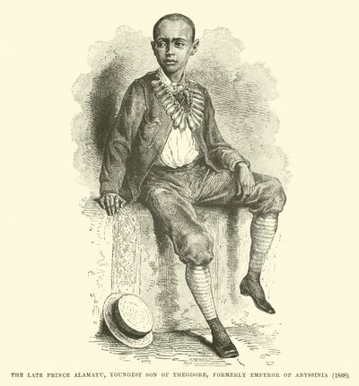 Den bortgångne prins Alamayu, yngste son till Theodore, tidigare kejsare av Abessinien, 1868 av English School