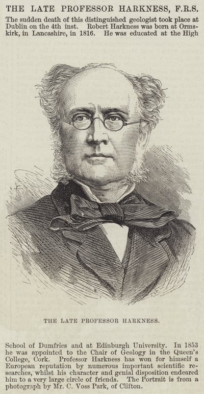 Den bortgångne professor Harkness (gravyr) av English School