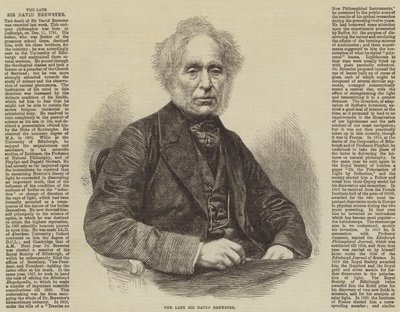 Den bortgångne Sir David Brewster (gravyr) av English School