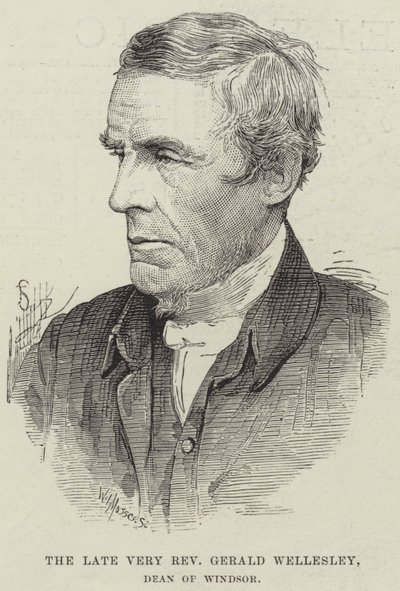 Den framlidne Very Reverend Gerald Wellesley, dekanus i Windsor (gravyr) av English School