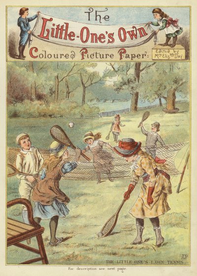 De smås grästennis (chromolitho) av English School