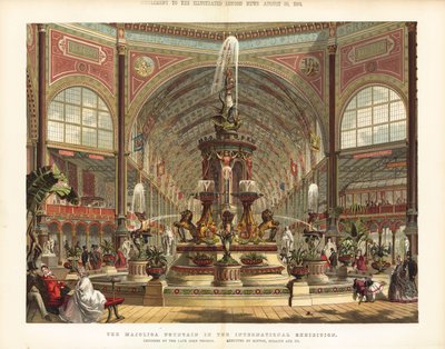 Majolikafontänen på den internationella utställningen 1862 av English School